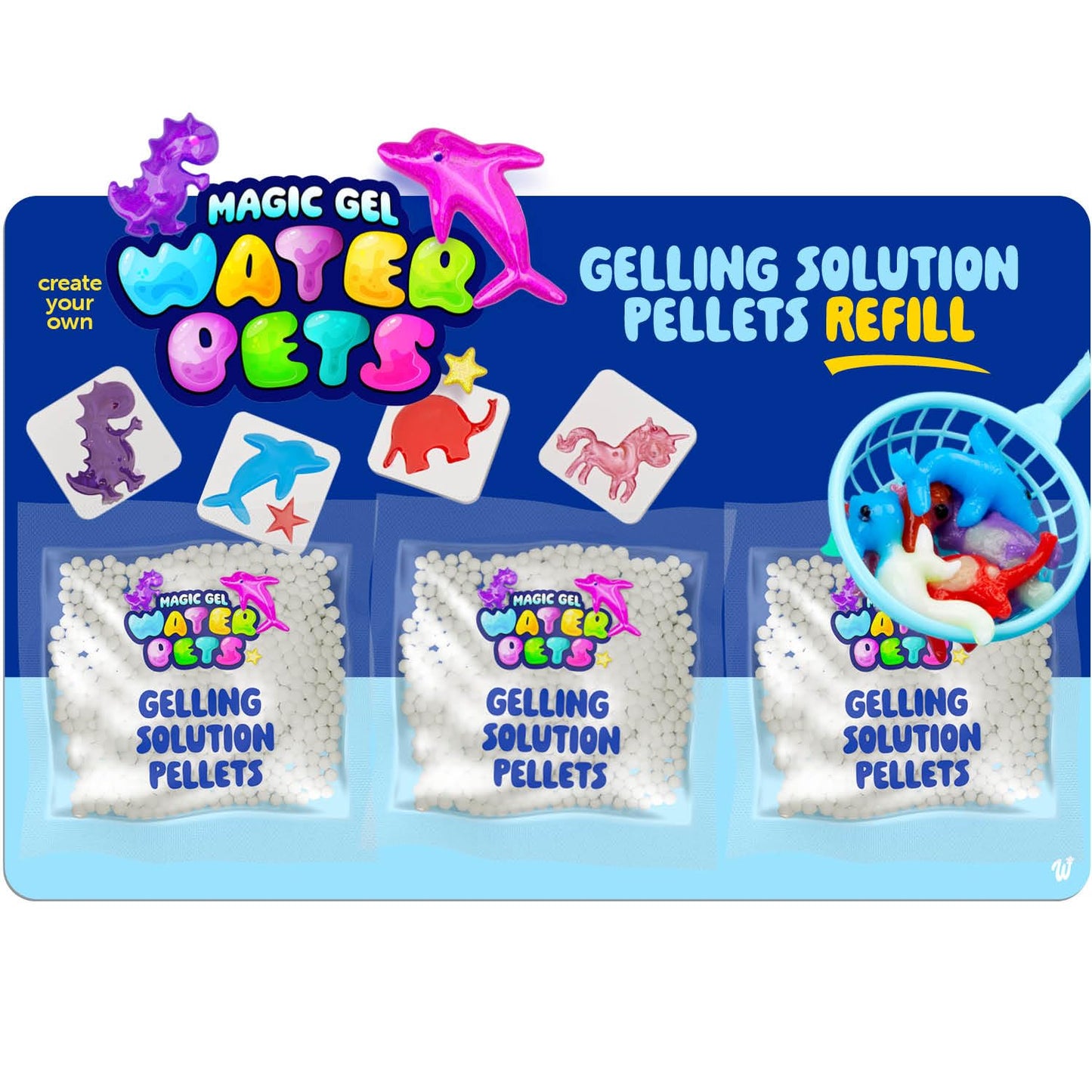 Dan&Darci Aqua Fairy Water Gel Kit for Kids - Gifts for Girls - Magic Elf Toy Kits - Waters Pets - DIY Squishy Maker Set - Craft for Kids - Squishies Toys Crafts - Gifts for Boys & Girls