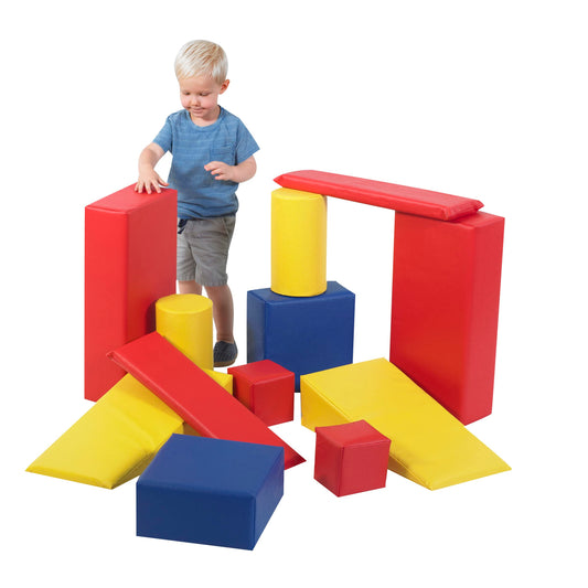 Large Soft Foam Building Blocks for Toddlers – 12 Piece Set