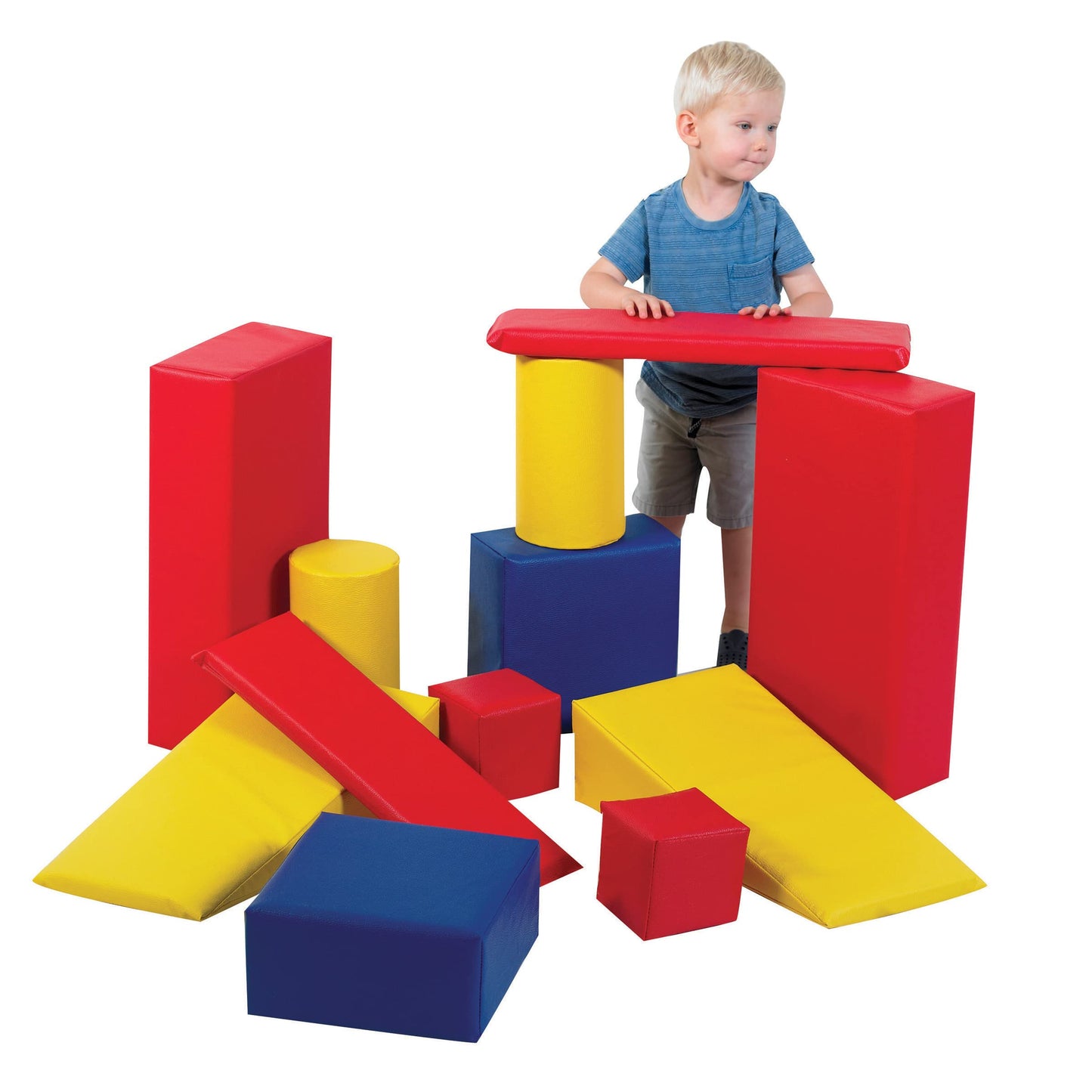Children's Factory Big Builder Blocks, Large Soft Foam Building & Learning Toys for Toddlers, Classroom/Homeschool Indoor Play Equipment, Set of 12