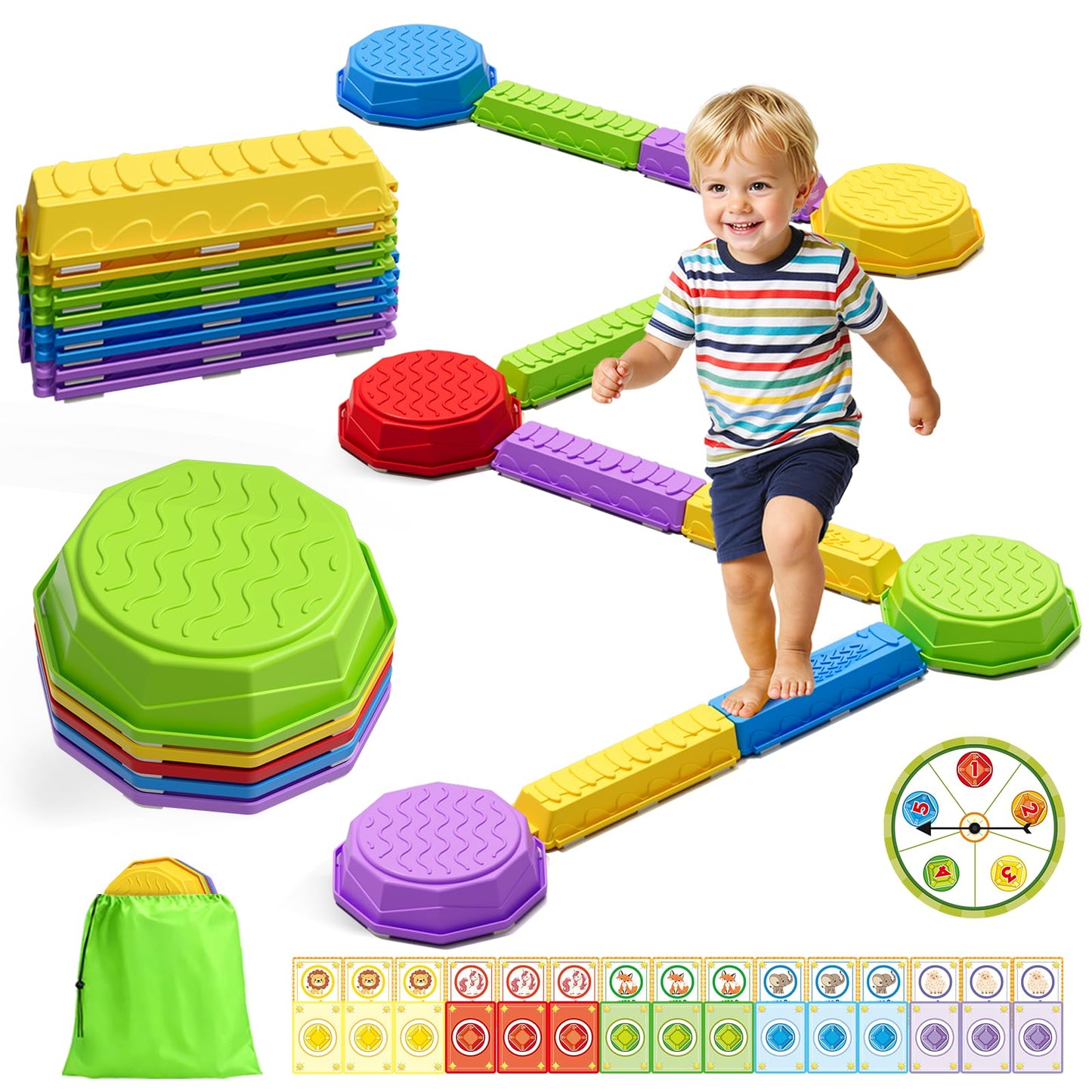Kids Balance Beams & Stepping Stones Activity Set