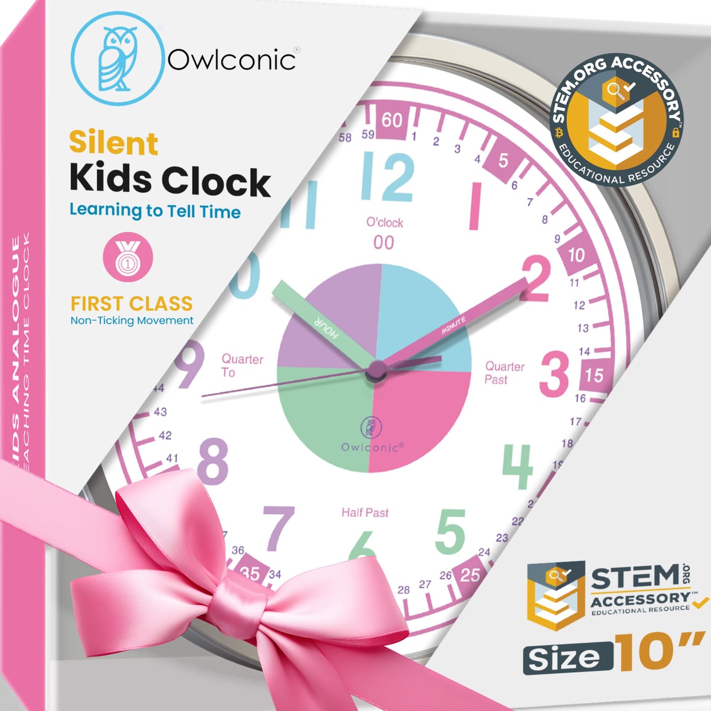 Educational Analog Learning Wall Clock for Kids