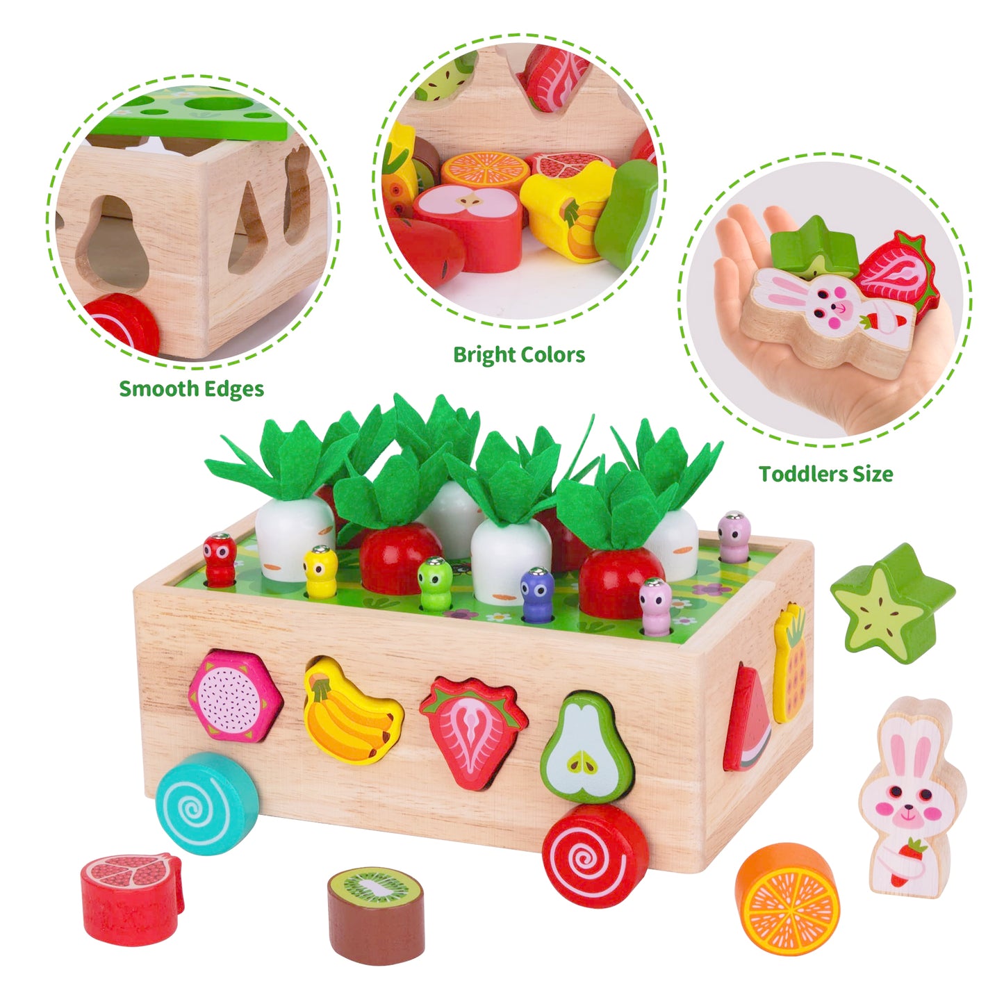 Wooden Early Learning Activity Toy Set for Toddlers
