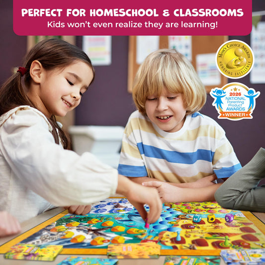 Number Hunter Math Learning Board Game for Kids