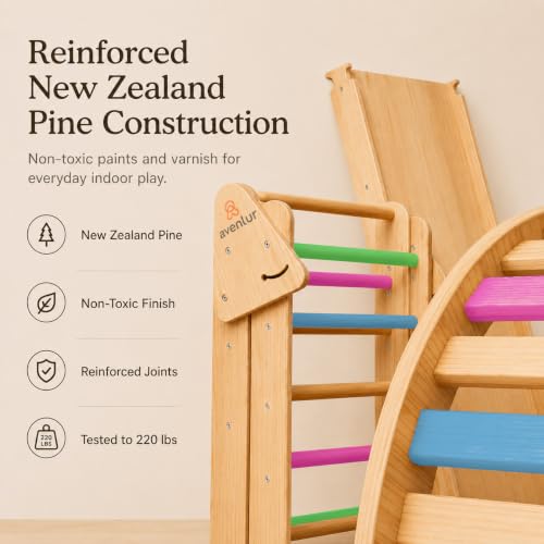 5-in-1 Indoor Climbing Gym with Slide & Ladder