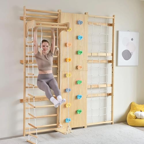 9-in-1 Indoor Climbing Wall Gym for Kids