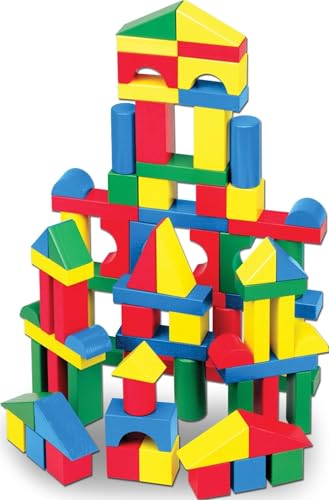 Wooden Sorting & Stacking Building Blocks – 100 Pieces