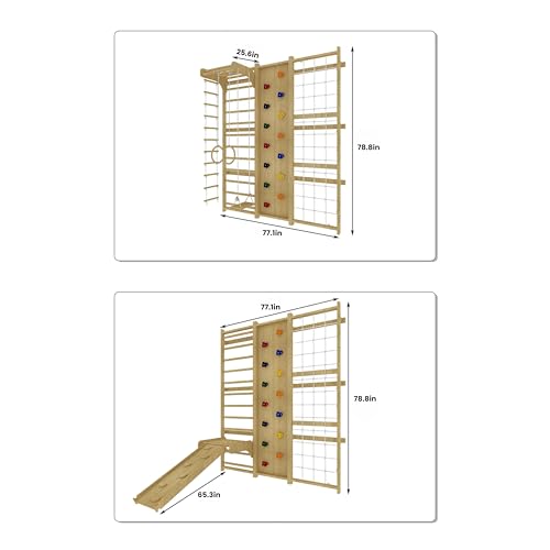 9-in-1 Indoor Climbing Wall Gym for Kids