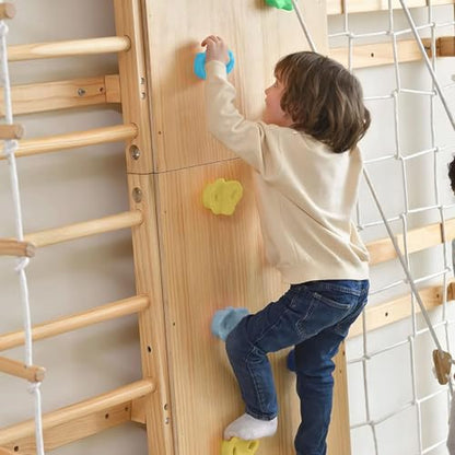 9-in-1 Indoor Climbing Wall Gym for Kids