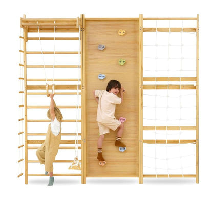 9-in-1 Indoor Climbing Wall Gym for Kids