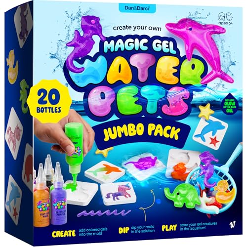 Dan&Darci Aqua Fairy Water Gel Kit for Kids - Gifts for Girls - Magic Elf Toy Kits - Waters Pets - DIY Squishy Maker Set - Craft for Kids - Squishies Toys Crafts - Gifts for Boys & Girls
