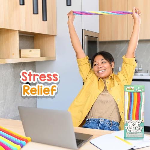 8-Pack Textured Stretchy Sensory Fidget Toys for Kids