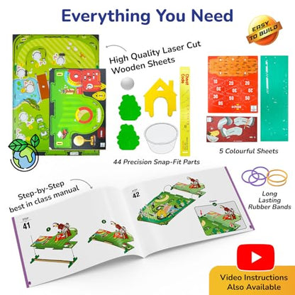Smartivity DIY Mini Pinball for Kids Ages 6-12 Years | Build Your Own - Hand Held Pinball Game I Birthday Gift for Boys & Girls | DIY Science Toy for Kids 6,7,8,9,10,11,12 Years Old