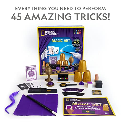 National Geographic Kids Magic Sets - Magic Tricks for Kids to Perform with Step-by-Step Video Instructions for Each Trick Provided by a Professional Magician, Toys for Boys and Girls