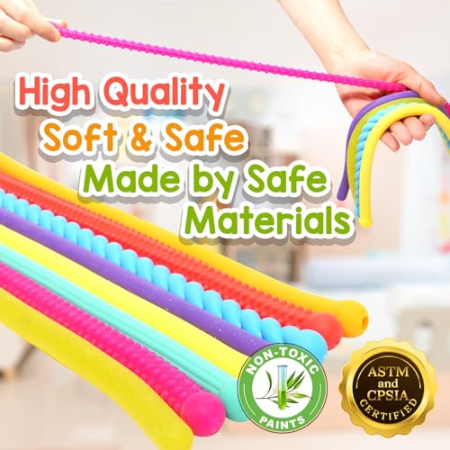 8-Pack Textured Stretchy Sensory Fidget Toys for Kids