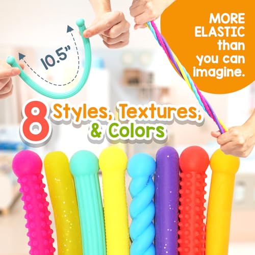 8-Pack Textured Stretchy Sensory Fidget Toys for Kids