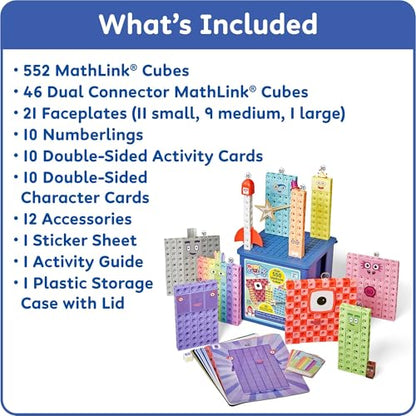 hand2mind Numberblocks Heroes with Zeroes MathLink Cubes Activity Set
