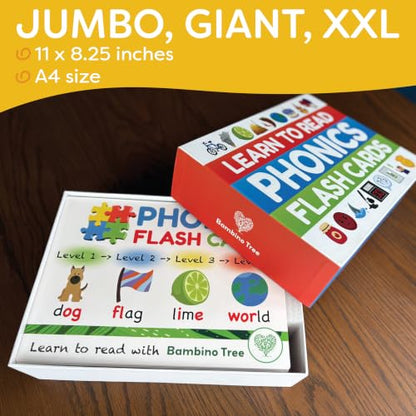Phonics Flash Cards for Early Reading & Word Skills