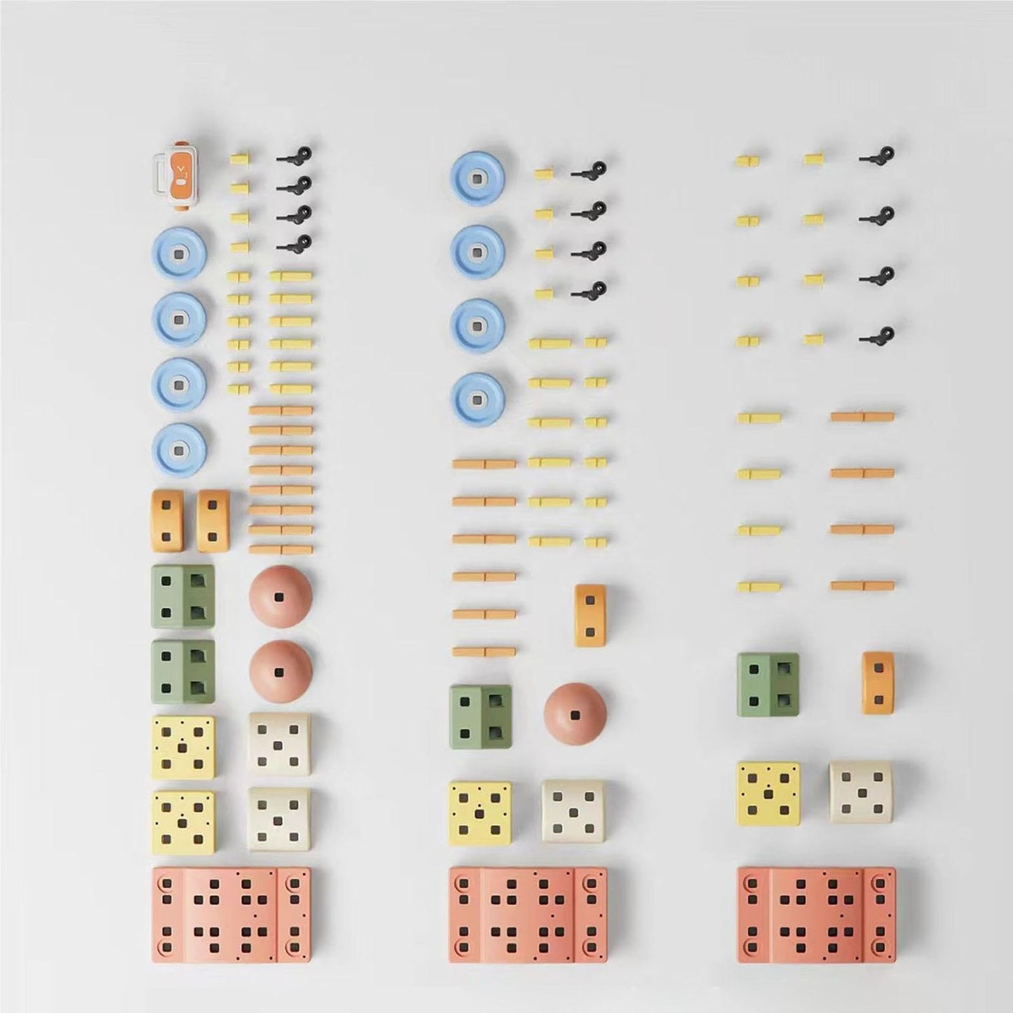 Fonowx 44 Pieces Building Blocks Toy Collection DIY Giant Building Blocks Set for Kids Children Stacking Blocks Shape Color Learning Playset Large Blocks
