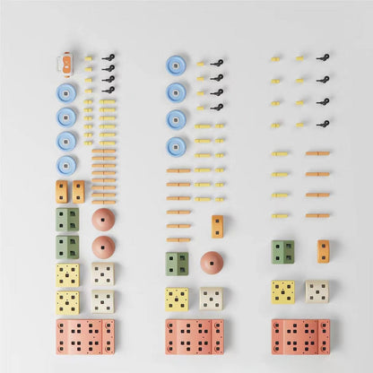 Fonowx 44 Pieces Building Blocks Toy Collection DIY Giant Building Blocks Set for Kids Children Stacking Blocks Shape Color Learning Playset Large Blocks