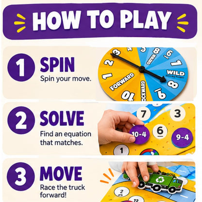 Number Dash Math Learning Board Game for Kids Ages 5–7