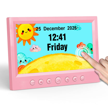 Kids Digital Learning Alarm Clock with Touchscreen