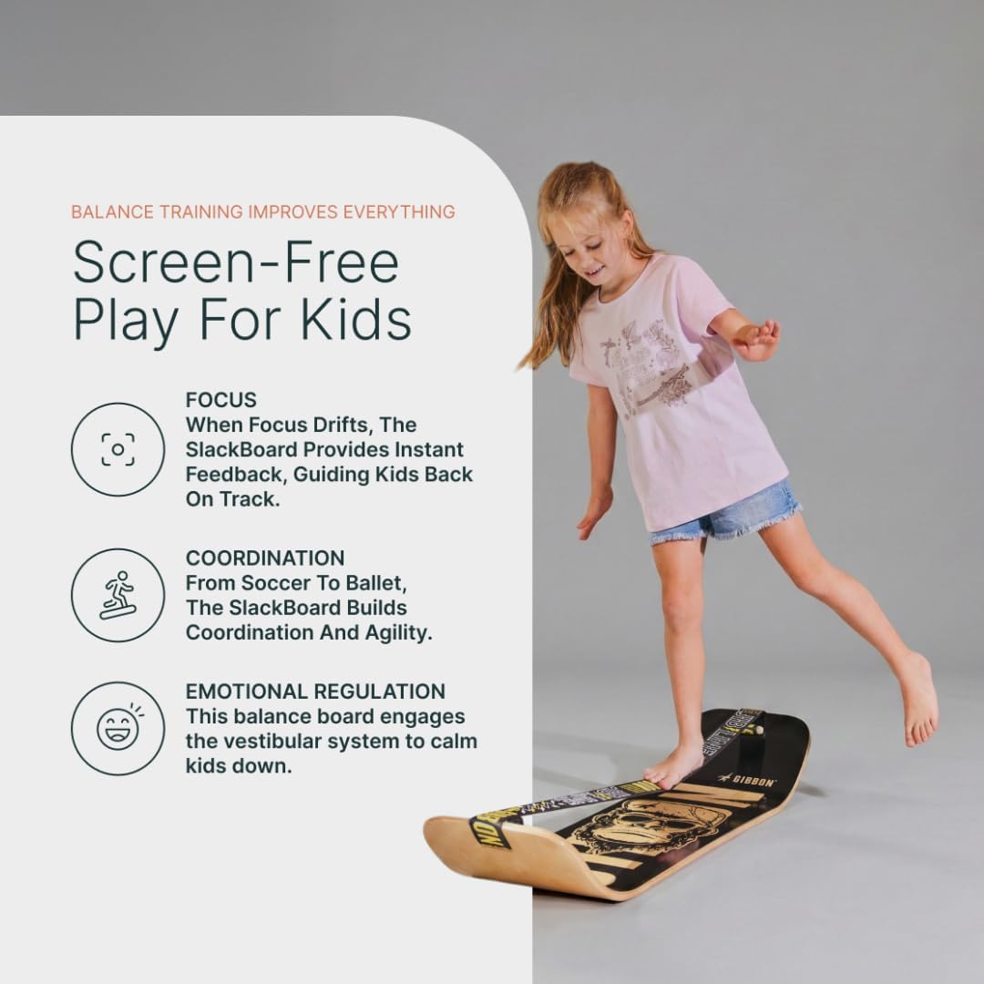 Slackline Balance Board Trainer for Kids & Adults