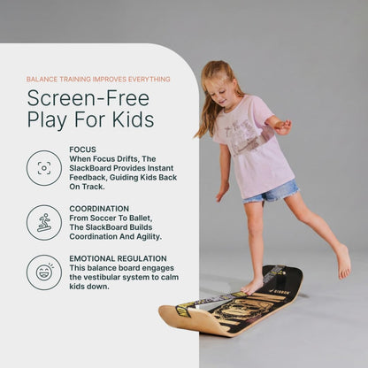 Slackline Balance Board Trainer for Kids & Adults