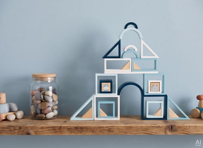 Wooden Building Blocks for Creative Play & Motor Skills