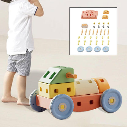 Fonowx 44 Pieces Building Blocks Toy Collection DIY Giant Building Blocks Set for Kids Children Stacking Blocks Shape Color Learning Playset Large Blocks