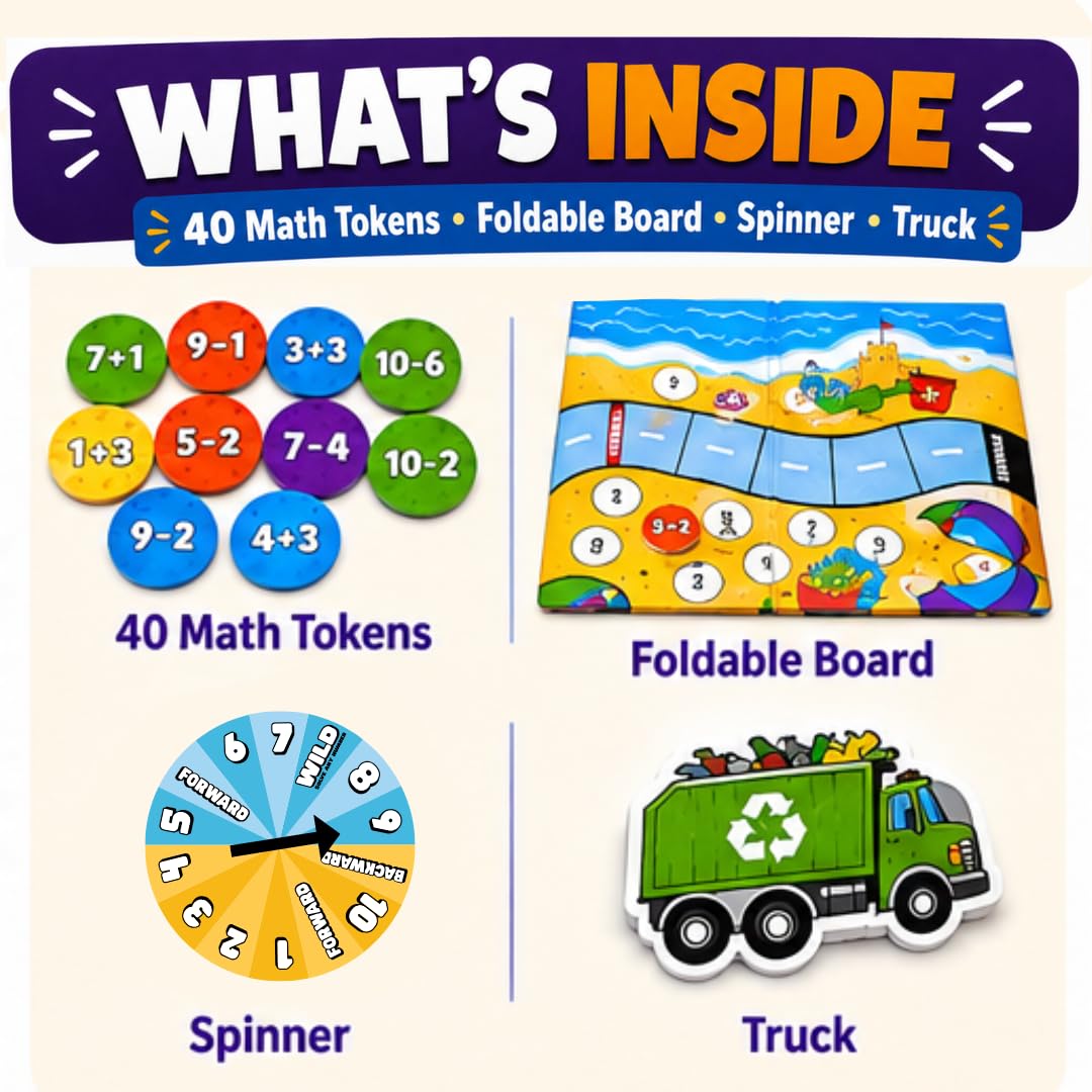 Number Dash Math Learning Board Game for Kids Ages 5–7