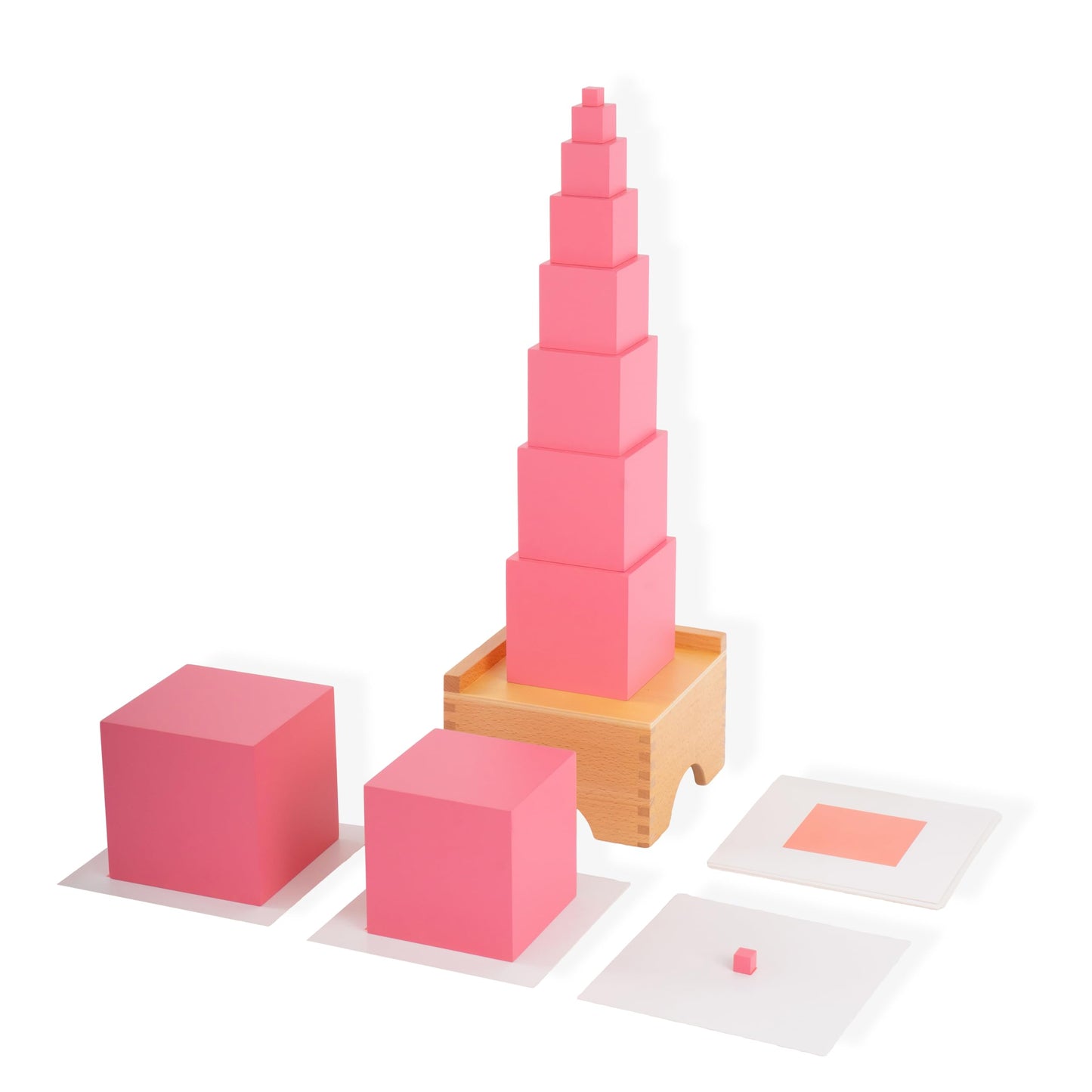 Wooden Graduated Cube Tower for Early Learning & Play