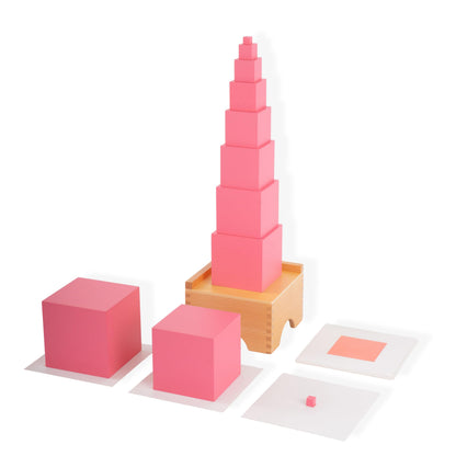 Wooden Graduated Cube Tower for Early Learning & Play
