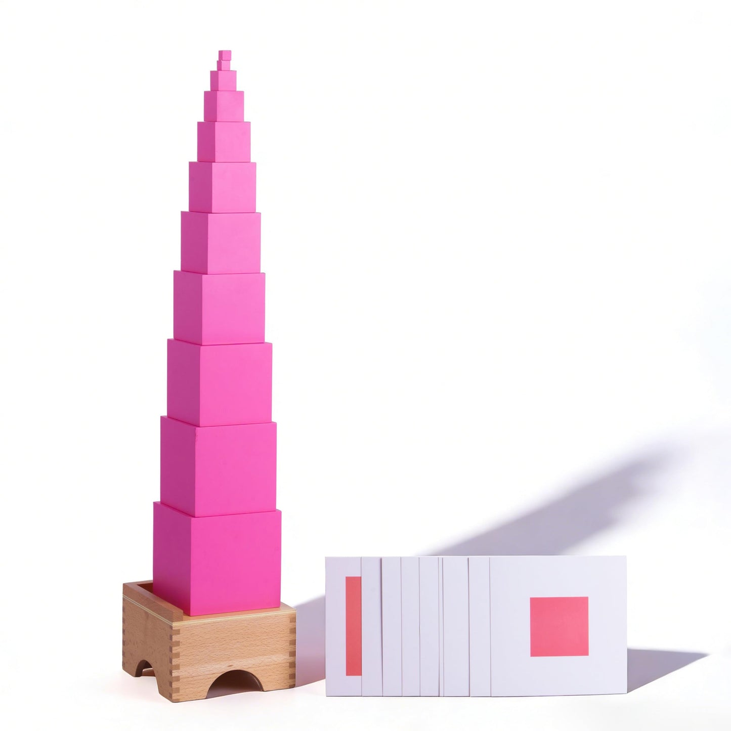 Wooden Graduated Cube Tower for Early Learning & Play