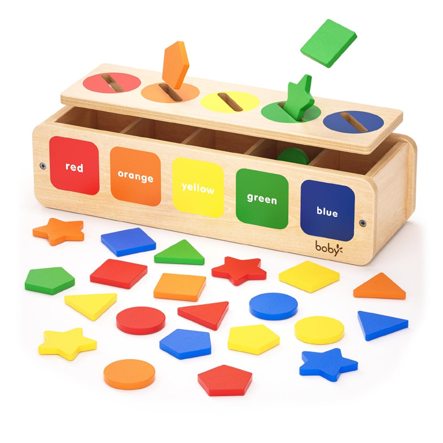 Dailyfunn Montessori Toys Wooden Sorting Box for Baby Infant Toddler 1+Year Old