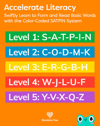 THE BAMBINO TREE Alphabet Flash Cards - ABC Jumbo Flash Cards for Kids Ages 3-6 - Lowercase & Uppercase Letter Recognition Learning Game - Teacher Designed for Classroom, Preschool, Kindergarten
