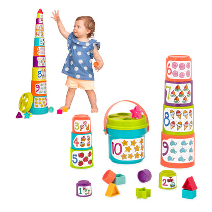 Nesting Sorter & Toddler Peg Board Learning Set