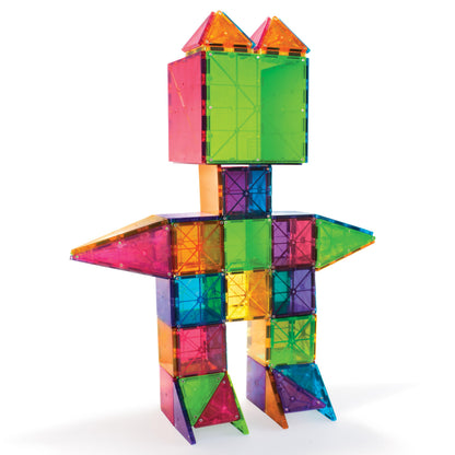 MAGNA-TILES Classic 100-Piece Magnetic Construction Set, The Original Magnetic Building Brand