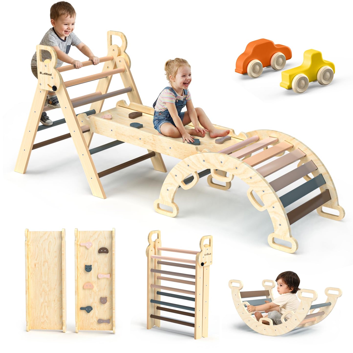 Wooden Climbing Triangle Activity Set for Kids