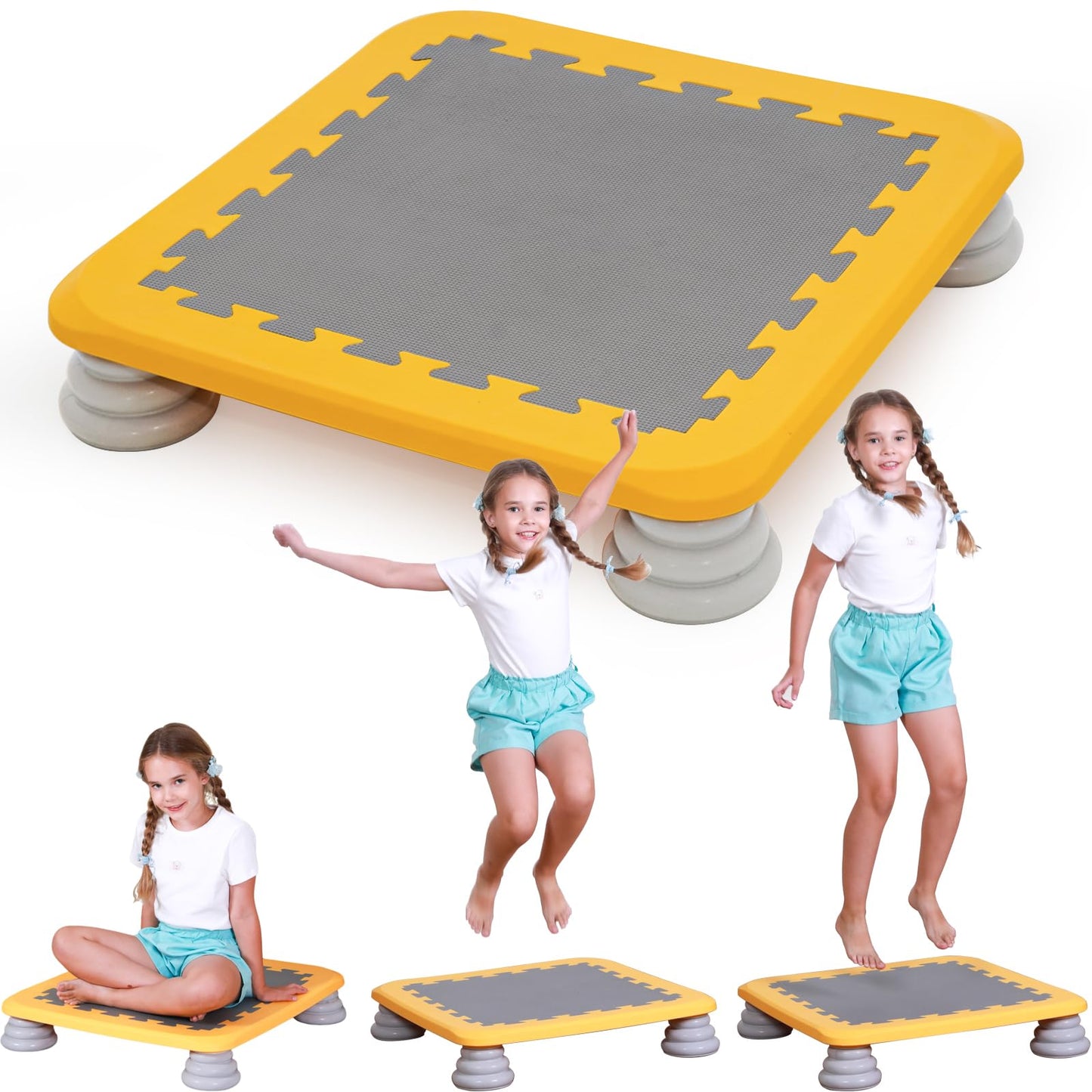 25-Inch Kids Sensory Trampoline with Non-Slip Base