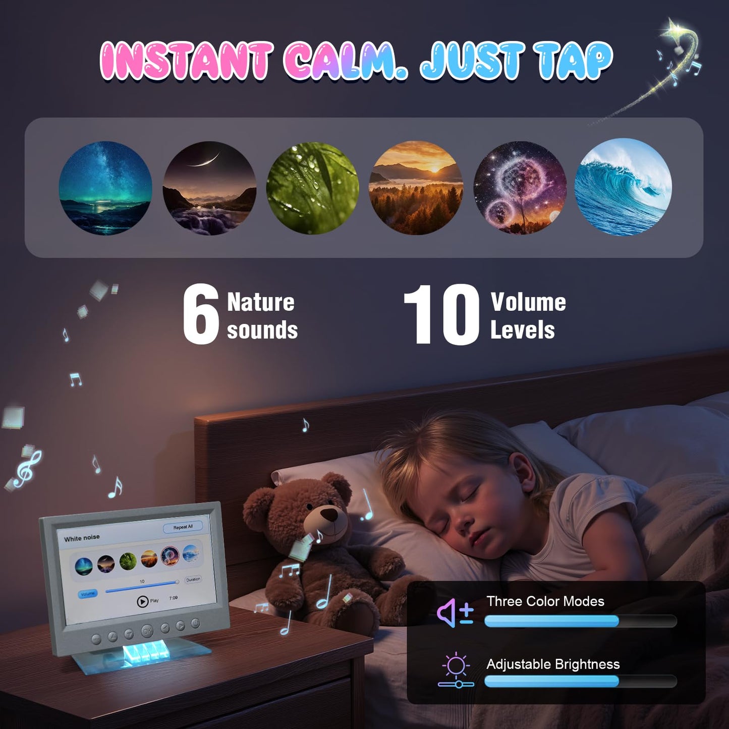 Kids Digital Learning Alarm Clock with Touchscreen