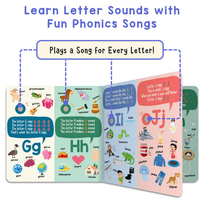 Phonics Songs Book with 26 Letter Sounds for Kids
