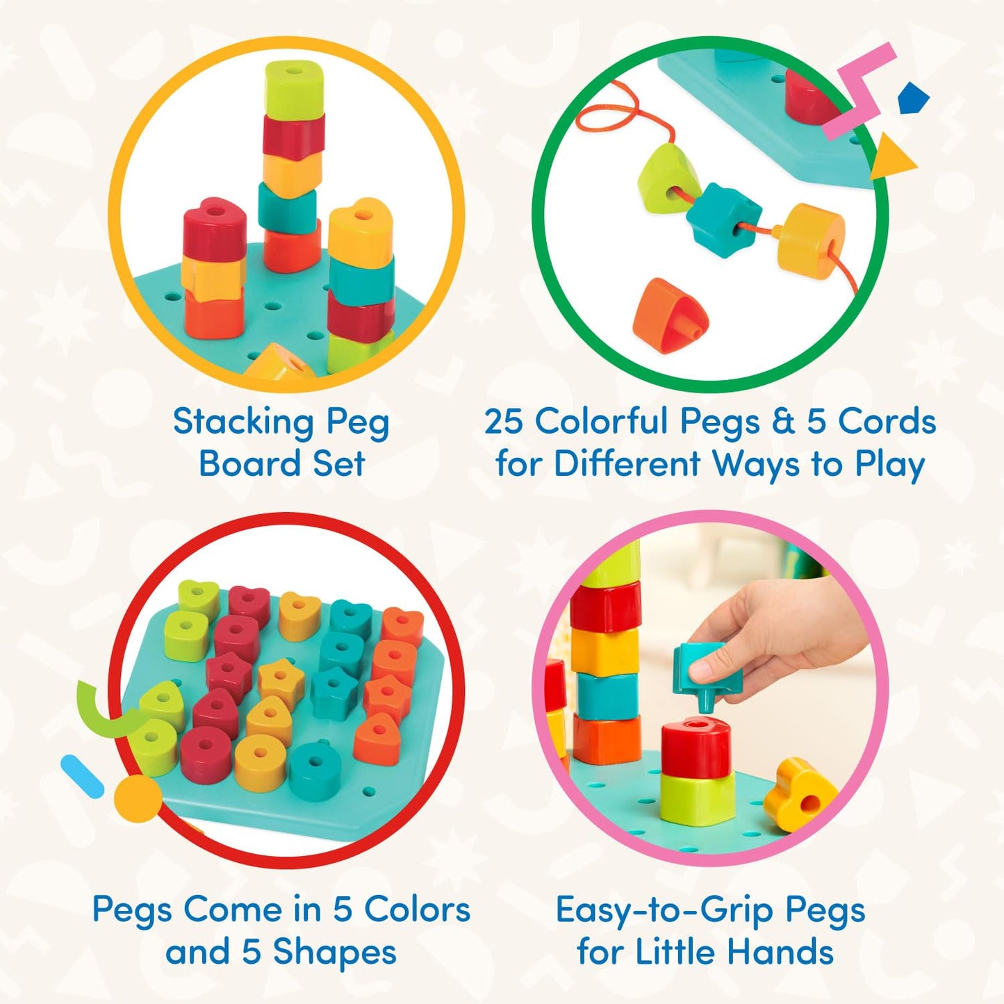Nesting Sorter & Toddler Peg Board Learning Set