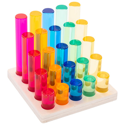 Colorful Gem Column Building & Stacking Set