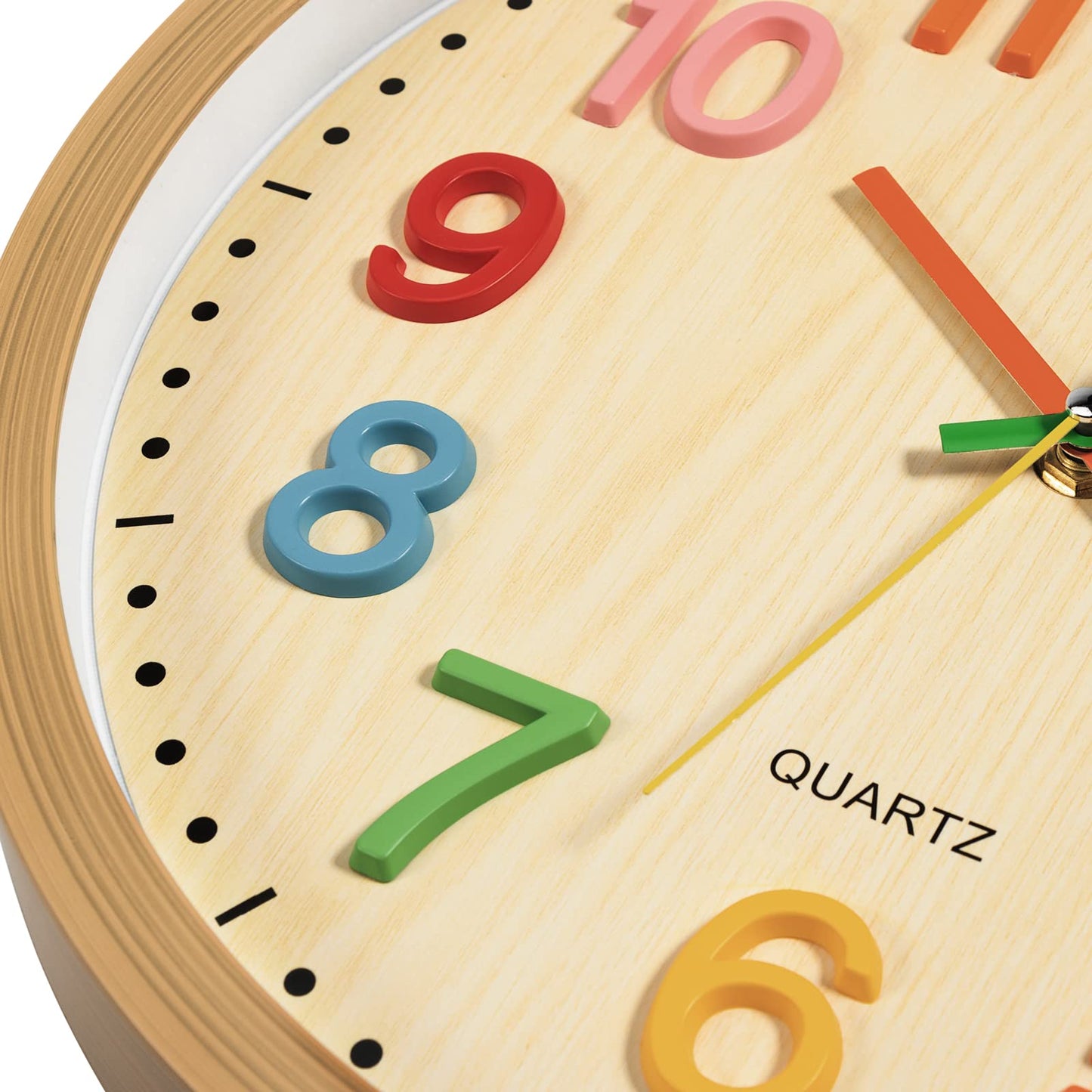 Silent Non-Ticking Kids Wall Clock for Learning
