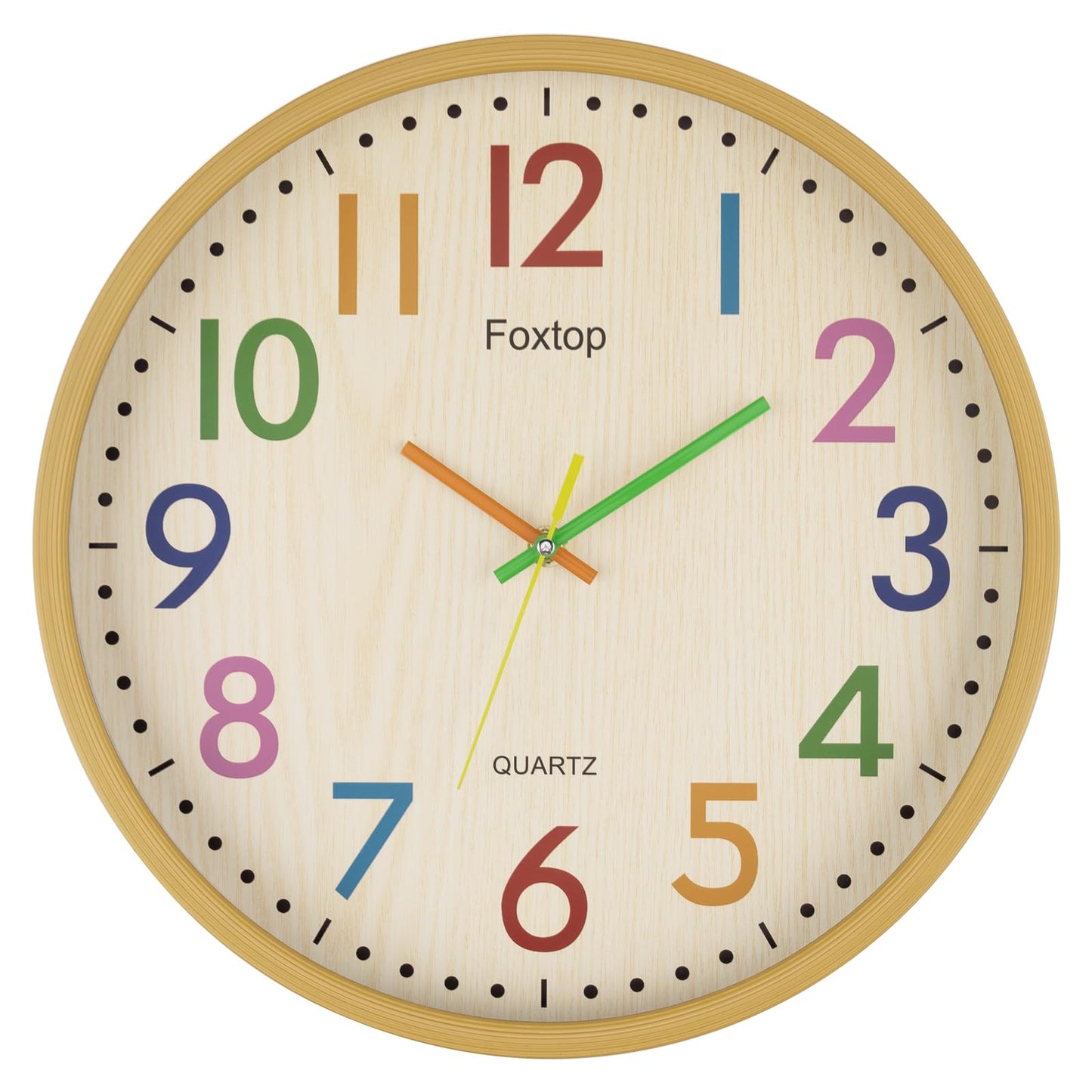 Silent Non-Ticking Kids Wall Clock for Learning