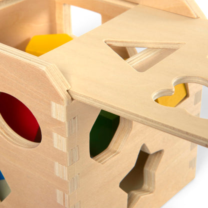 Melissa & Doug Shape Sorting Cube Classic Wooden Toy