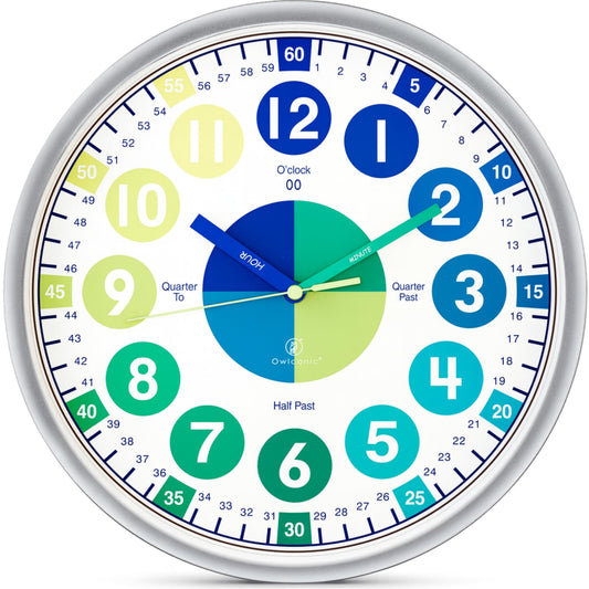 Educational Analog Learning Wall Clock for Kids