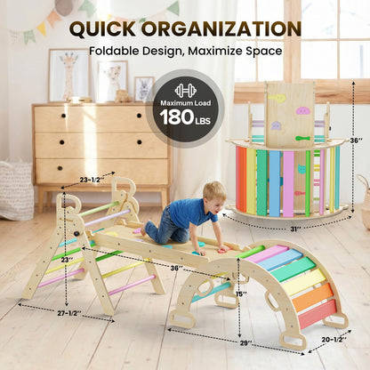 Wooden Climbing Triangle Activity Set for Kids