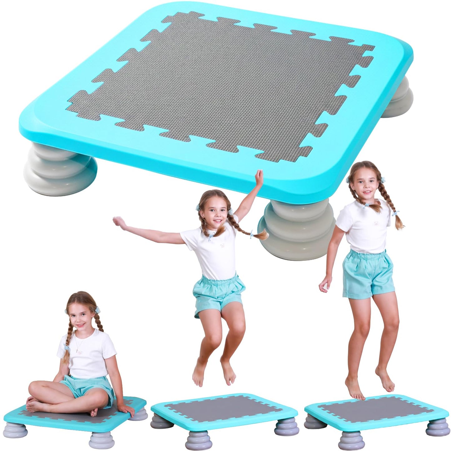 25-Inch Kids Sensory Trampoline with Non-Slip Base