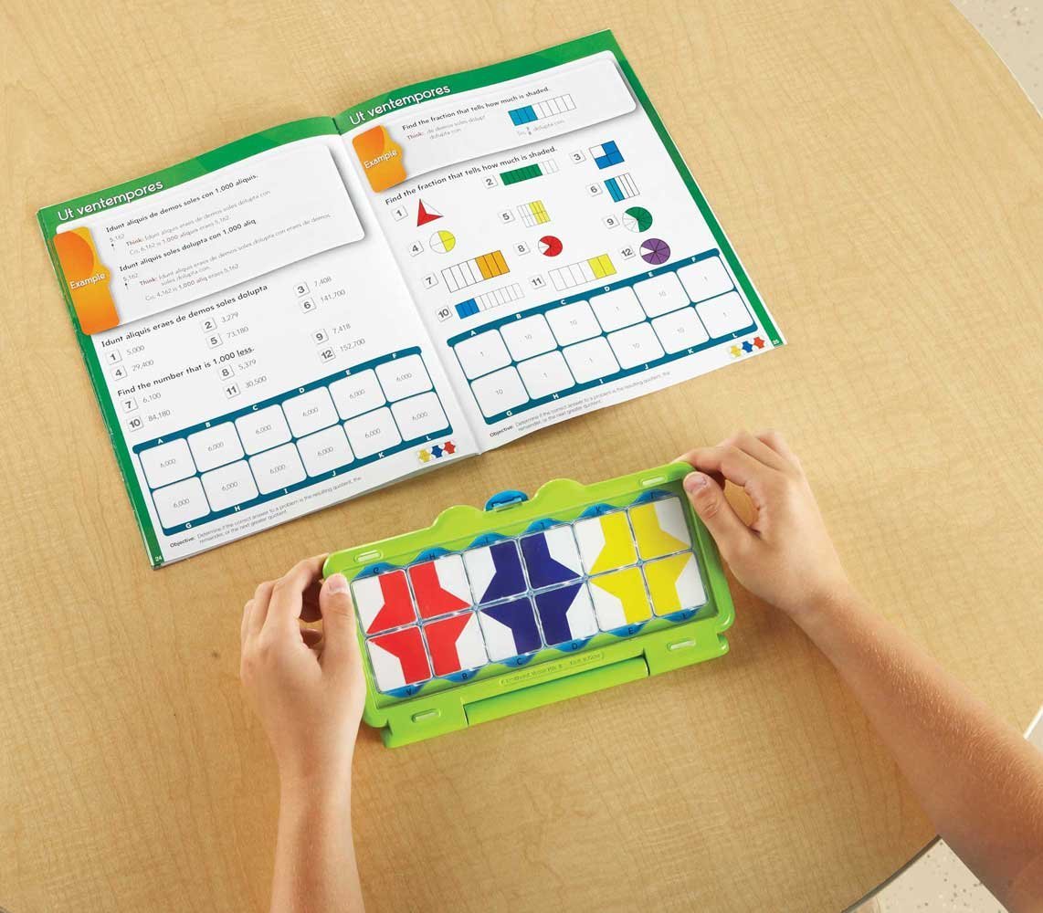 hand2mind VersaTiles Math Classroom Set, an Independent Self-Checking & Skill Practicing System (Grade K), Aligned to State and National Standards